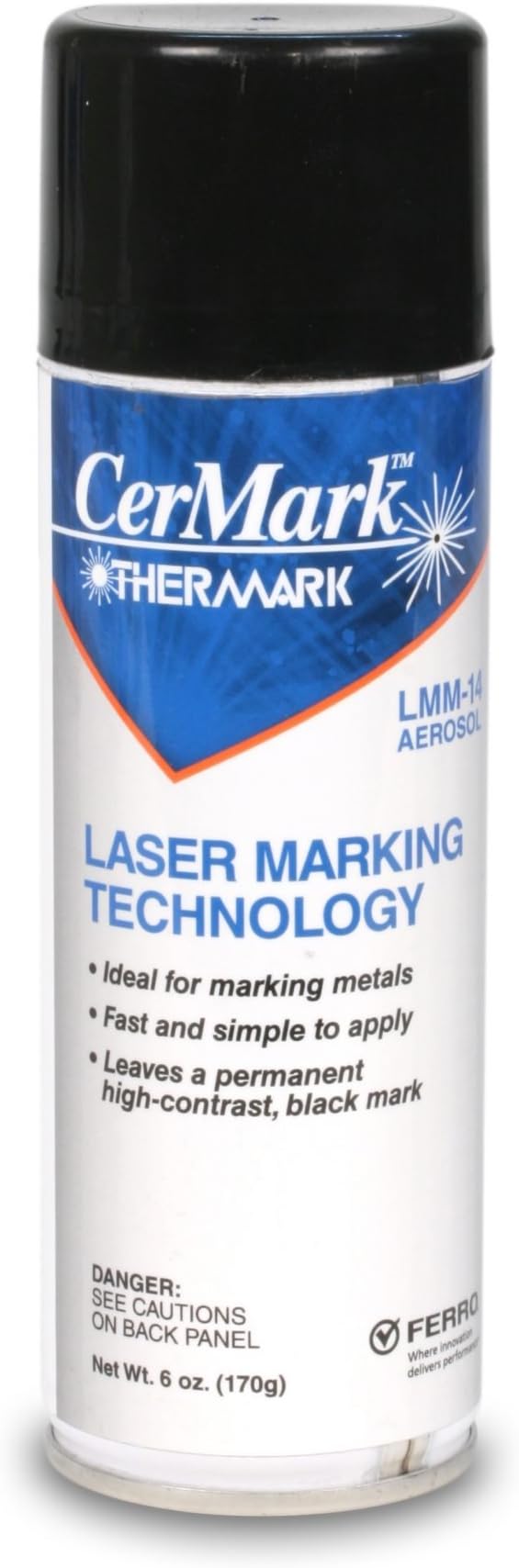 CerMark LMM-14 Black Laser Marking Technology for Metals (6oz Aerosol)