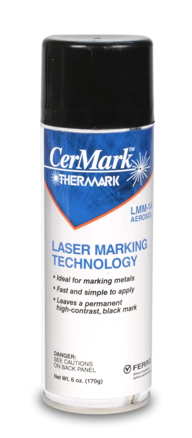 CerMark LMM14 Black Laser Marking Technology for Metals (6oz Aerosol