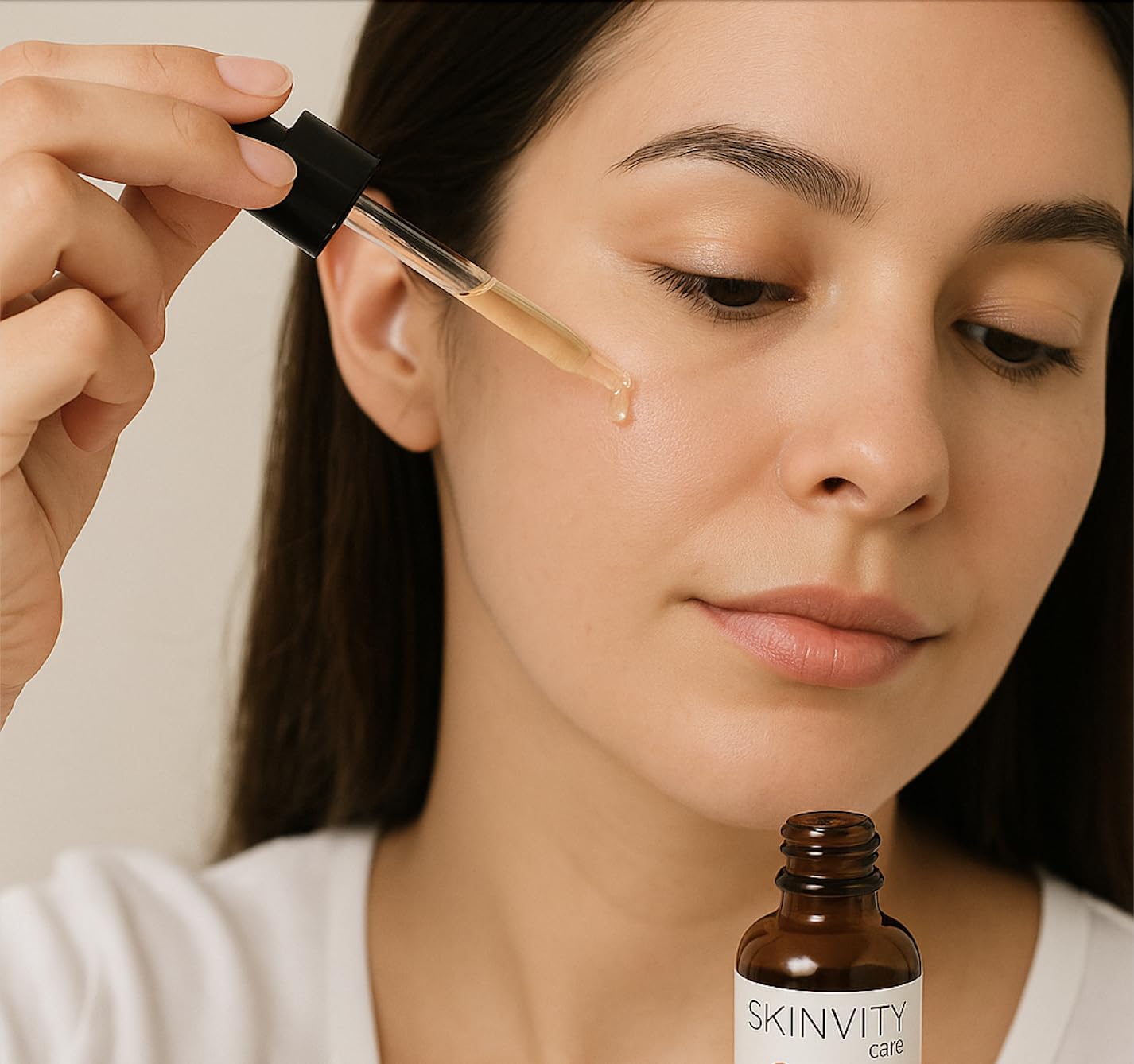 SKINVITY Serum do twarzy z kwasem hialuronowym, witaminą C, proteoglikanami i olejem Tsubaki