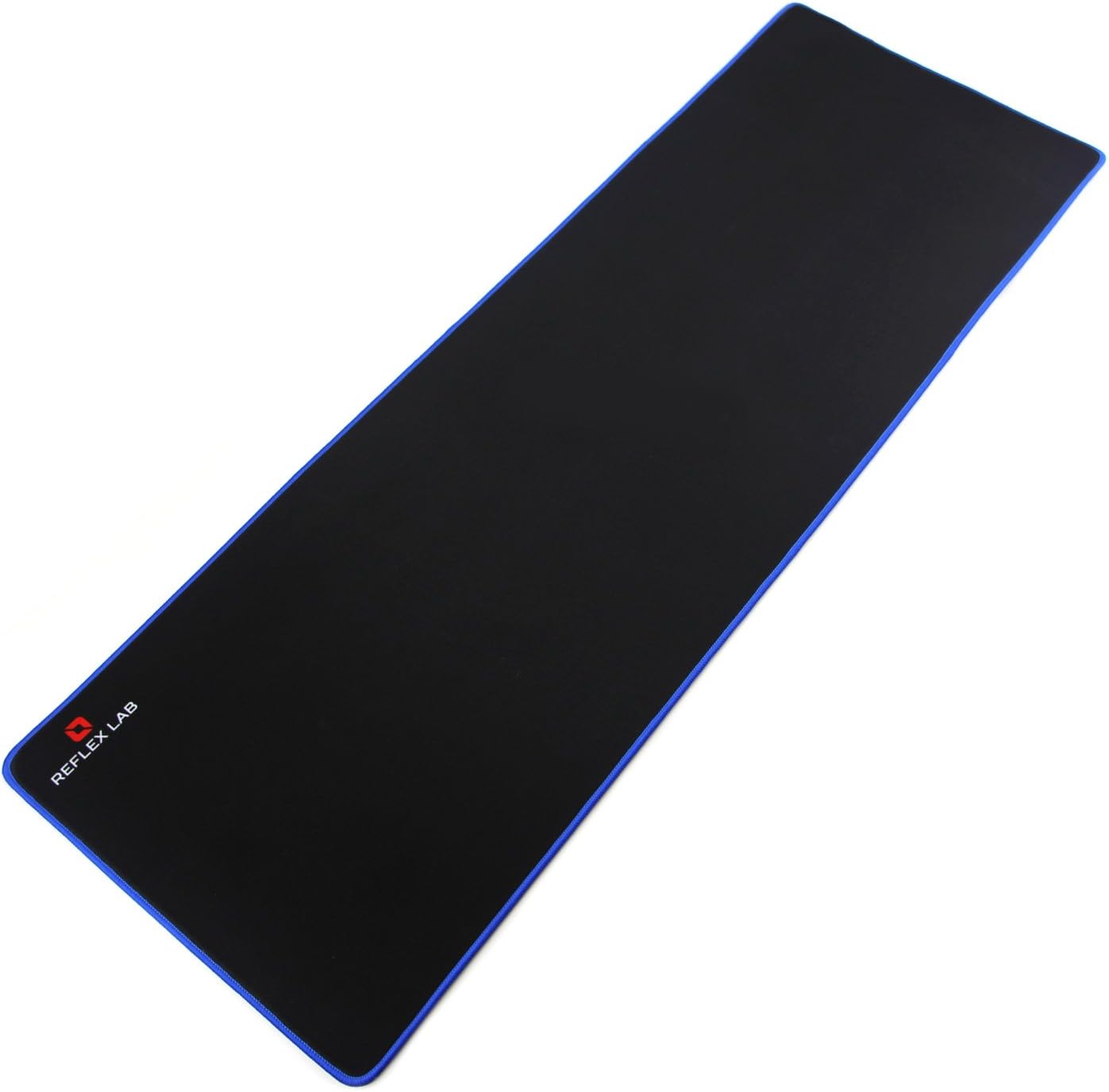 Reflex Lab Large Extended Heavy Gaming Mouse Pad/Mat, (Blue) Stitched Edges, Waterproof, Ultra Thick 5mm, Silky Smooth-36”x12” Mousepad
