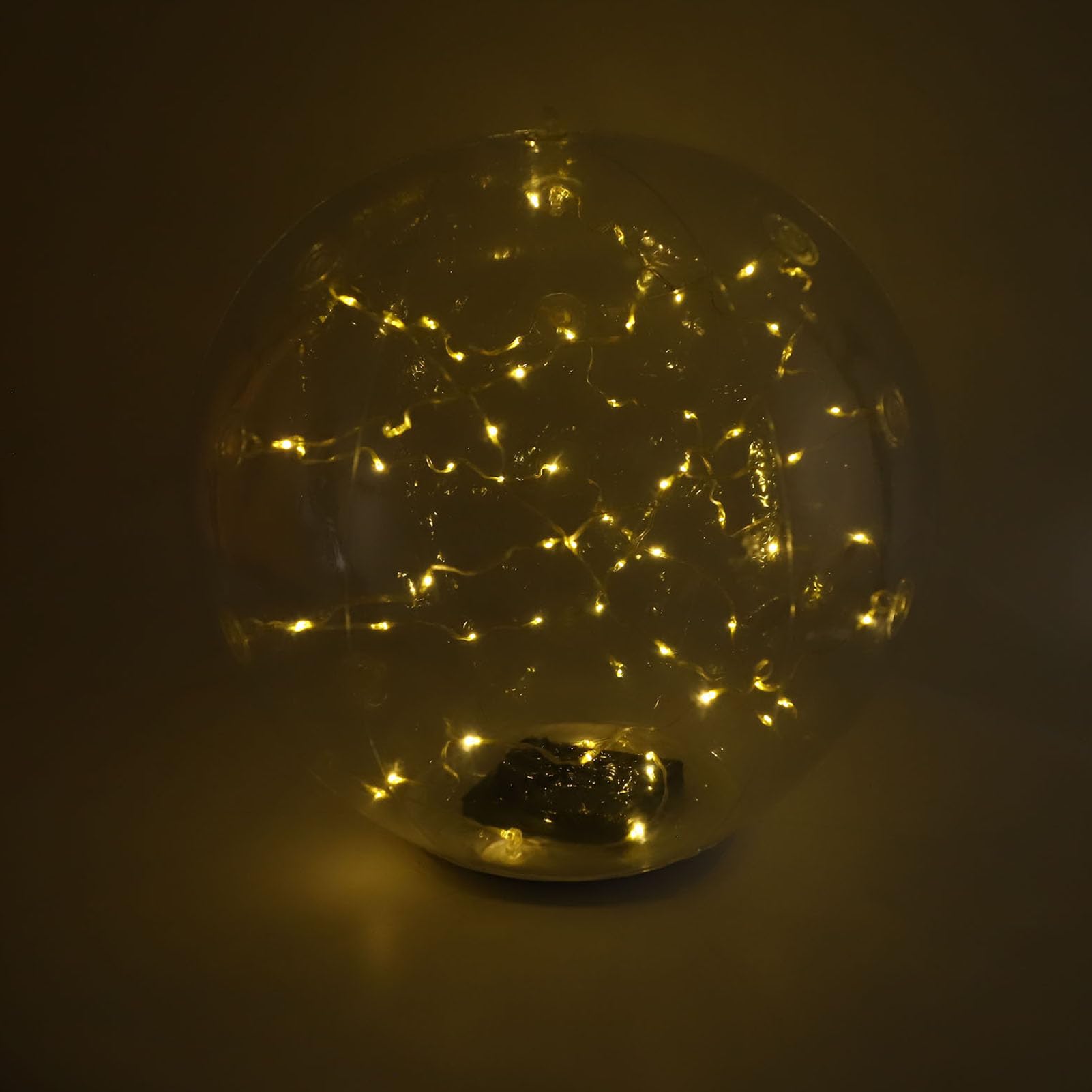 Aramox 2 Pièces Lumières de Piscine Flottantes Boules Lumineuses Gonflables Transparentes à énergie Solaire 13,78 Pouces IP68 étanche 10 à 20H Lueur pour Piscine Plage Cour Fête Fontaine Jardin (Ton