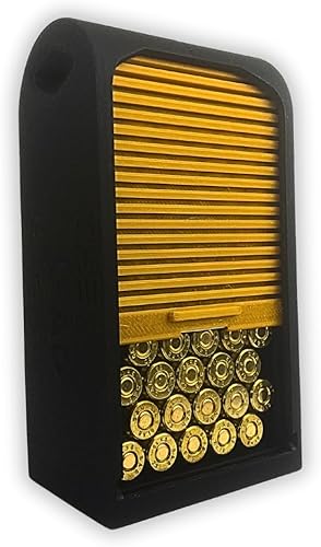 The Lead Shed  Caja de almacenamiento de munición de 0.354 in 50 equipos de recarga resistentes al agua redondos fabricados en EE. UU