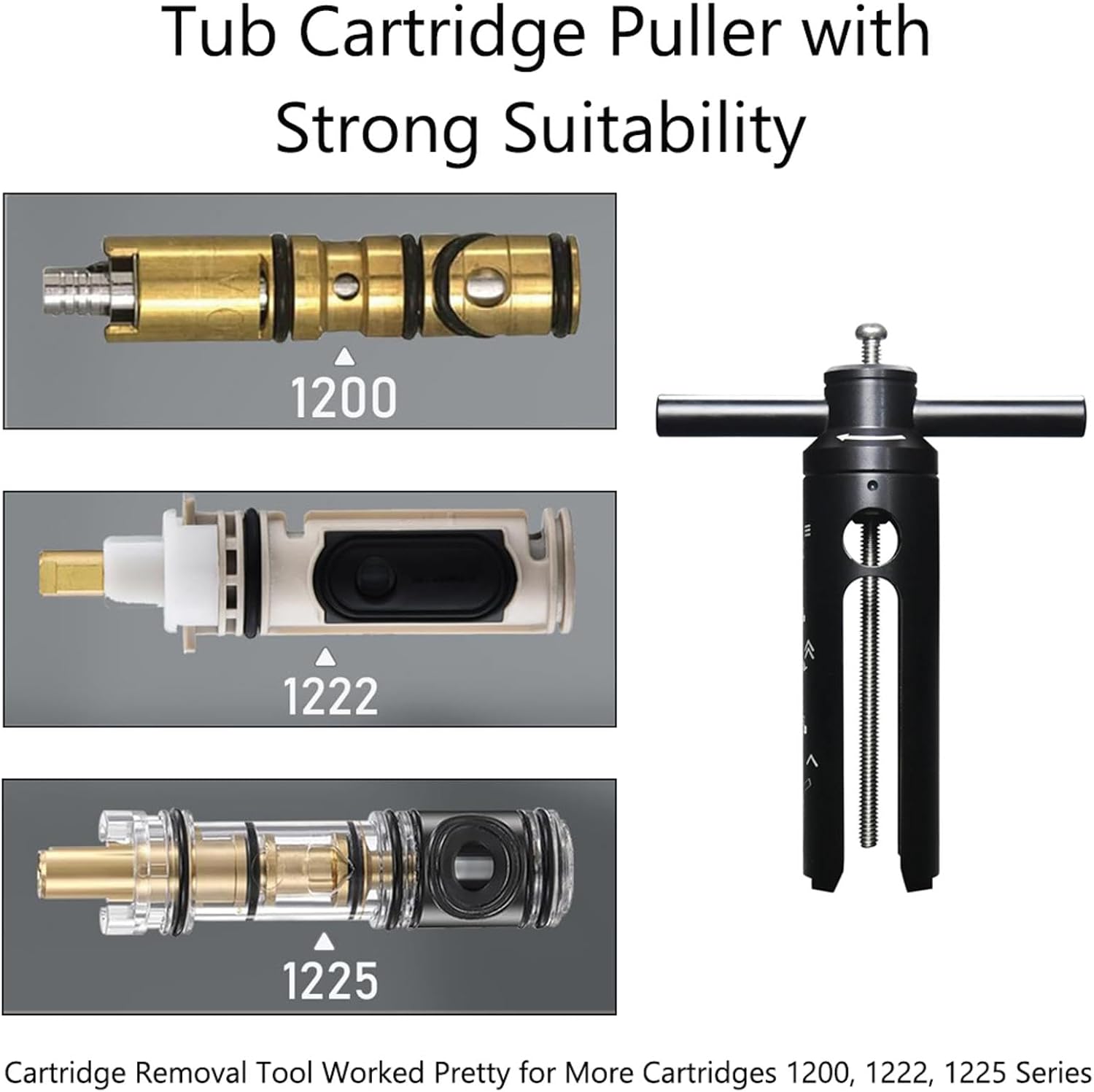 Aluminum Cartridge Removal Tool Shower Cartridge Puller Tools Valve Tub Shower Pressure Balanced Cartridges for 1200 1222 1225 Series