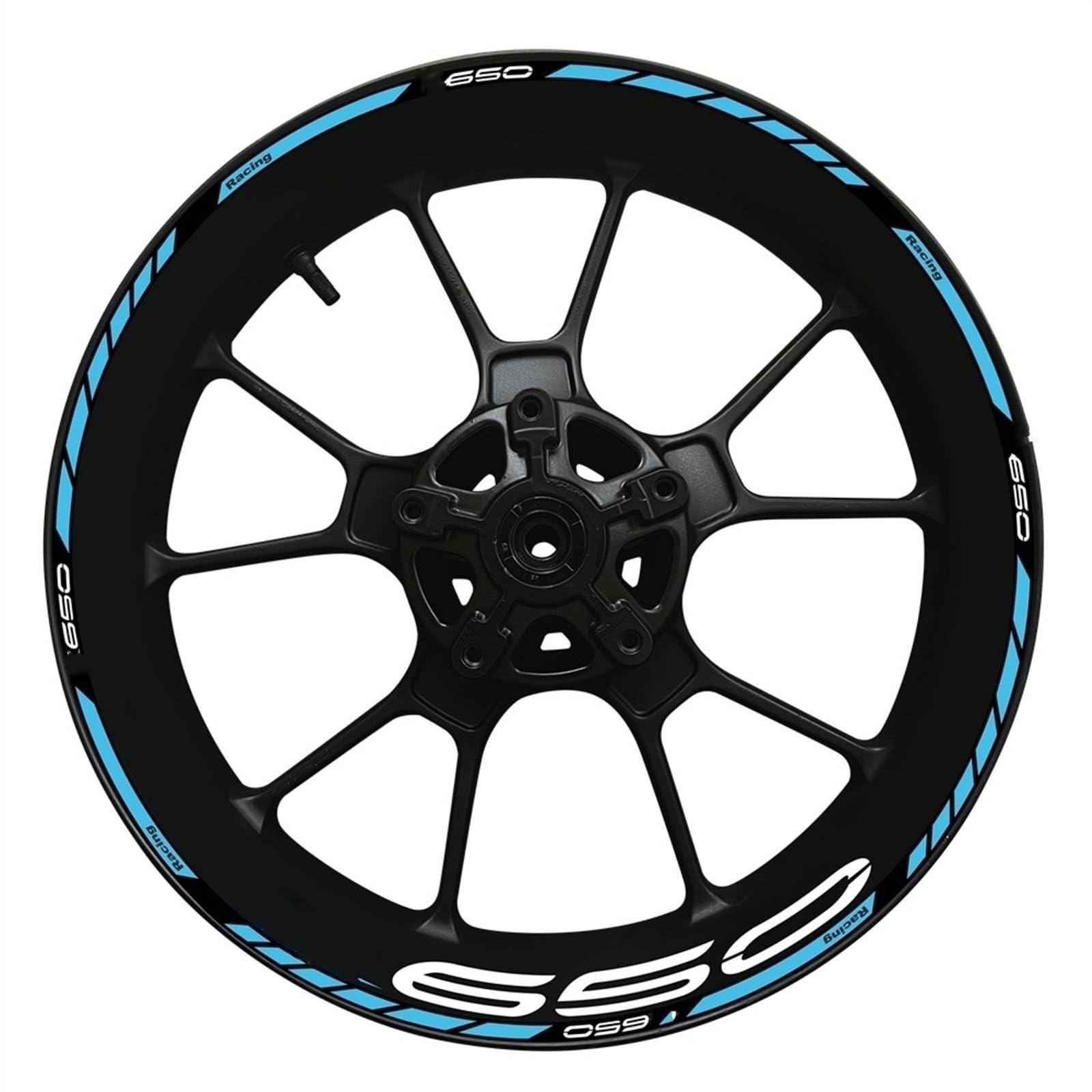 Stickers Motorcycle Accessories Reflective Rim Edge Stripes Wheel Stickers for Kawasaki Z650 Z 650(Style 19)