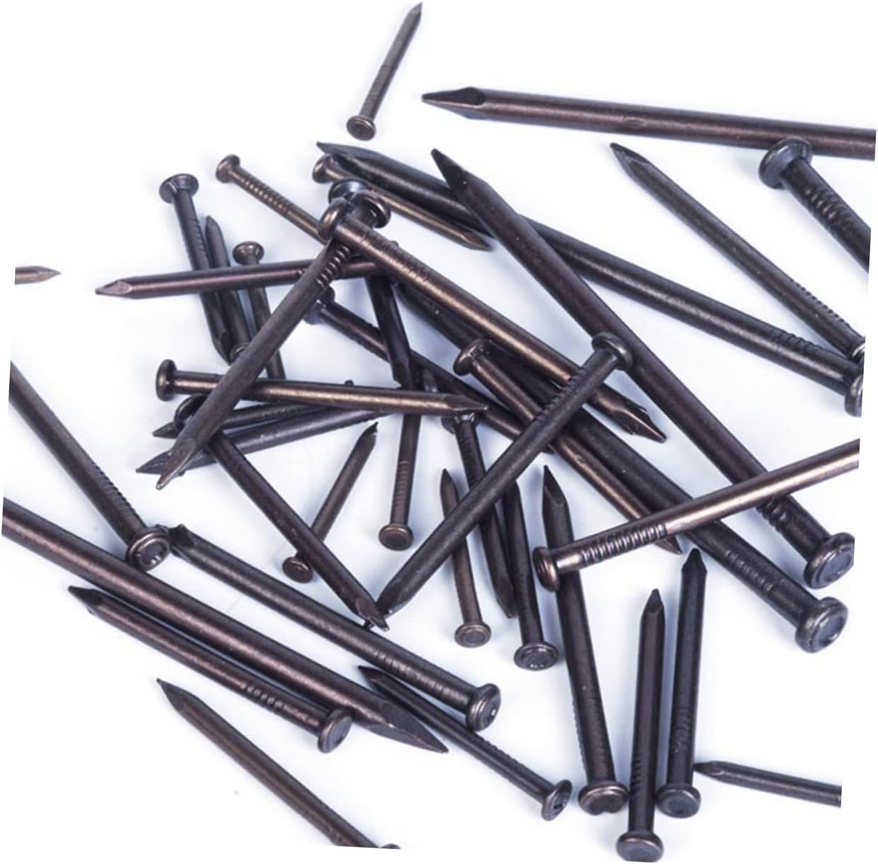 Luxshiny 50Pcs Carbon Steel Cement Nails Point Tip for Wall and Concrete Heavy Duty Construction and Woodworking Sturdy Wall Fasteners
