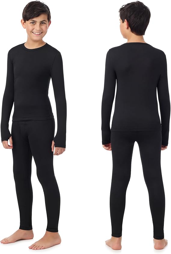 Cuddl Duds Heavyweight 2 Piece Sets Base Layer Thermal Underwear for Boys