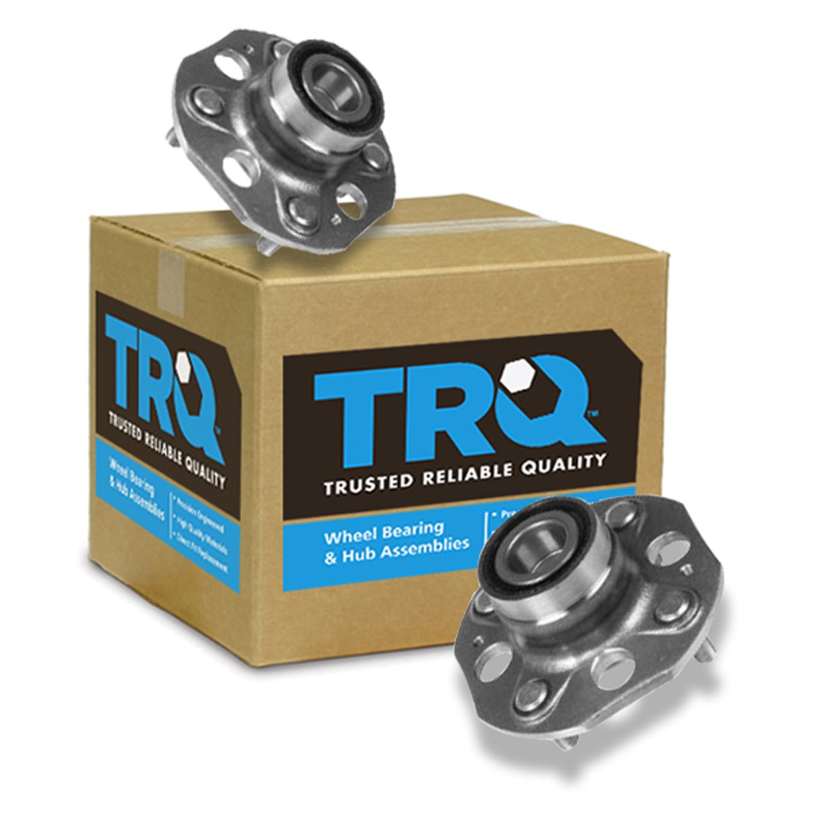 TRQ Rear Wheel Bearing and Hub Assembly Set 2 Piece