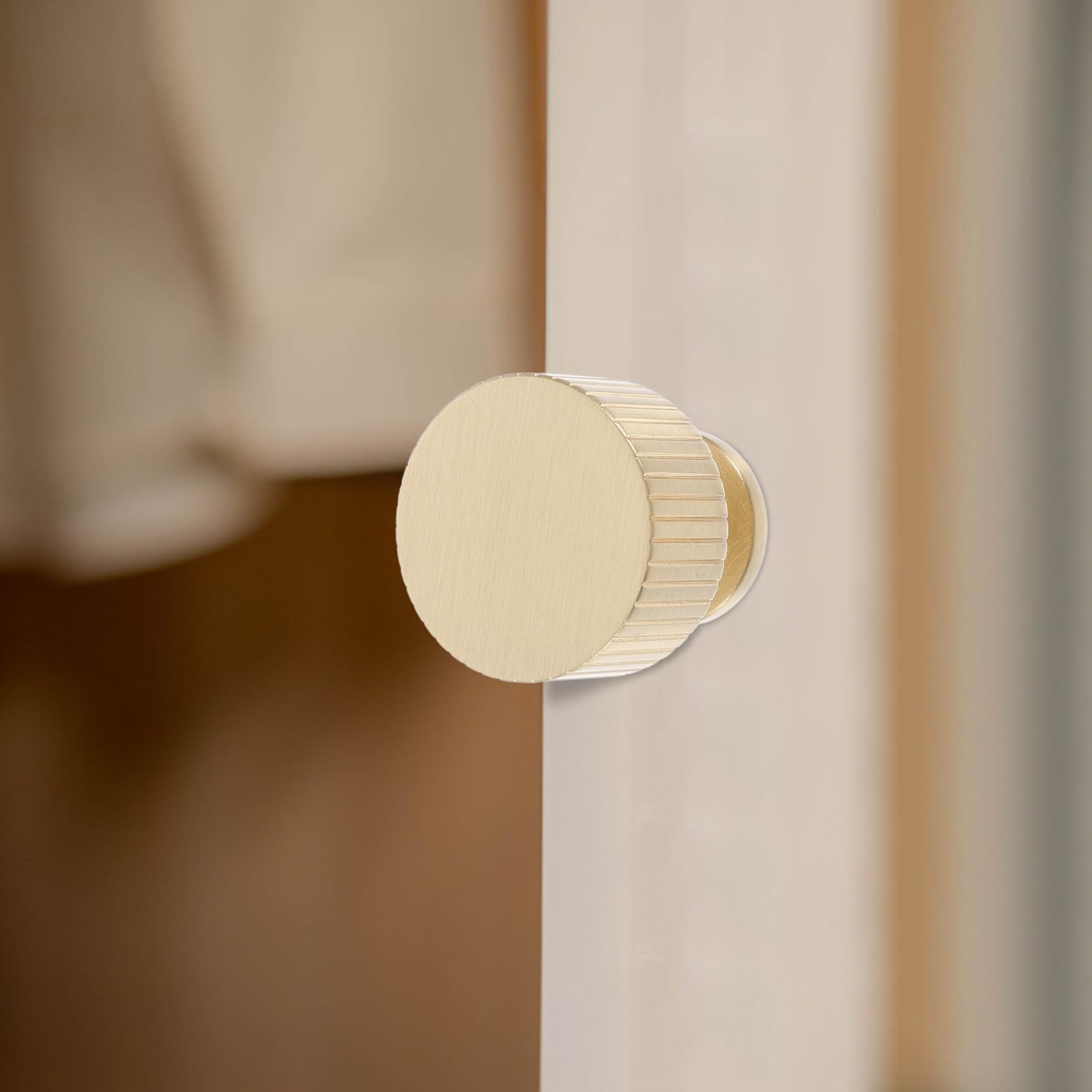 Pomelli per Mobili in Ottone 5 Pezzi Manopole Rotonde per Cassettiere e Armadi da Cucina Stile Europeo Montaggio Semplice per Porte e Mobili