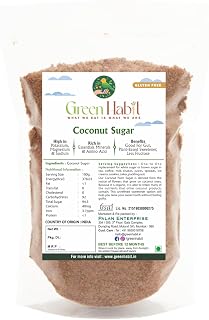 Greenhabit Coconut Sugar a.k.a coconut jaggery powder Natural Sweetener, Sugar Alternative | Vegan |Unrefined | Sugar for Coffee, Tea & Recipes | Non GMO (750)