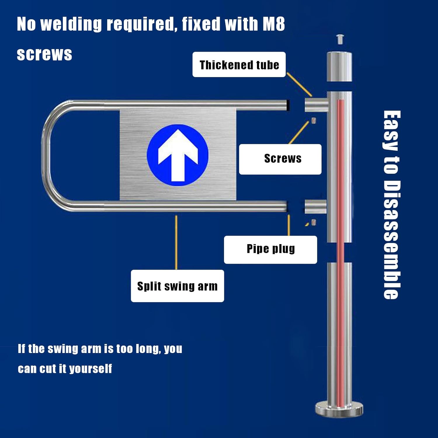 片側閉鎖スイングゲート、景観の良い店舗、スーパーマーケット、図書館