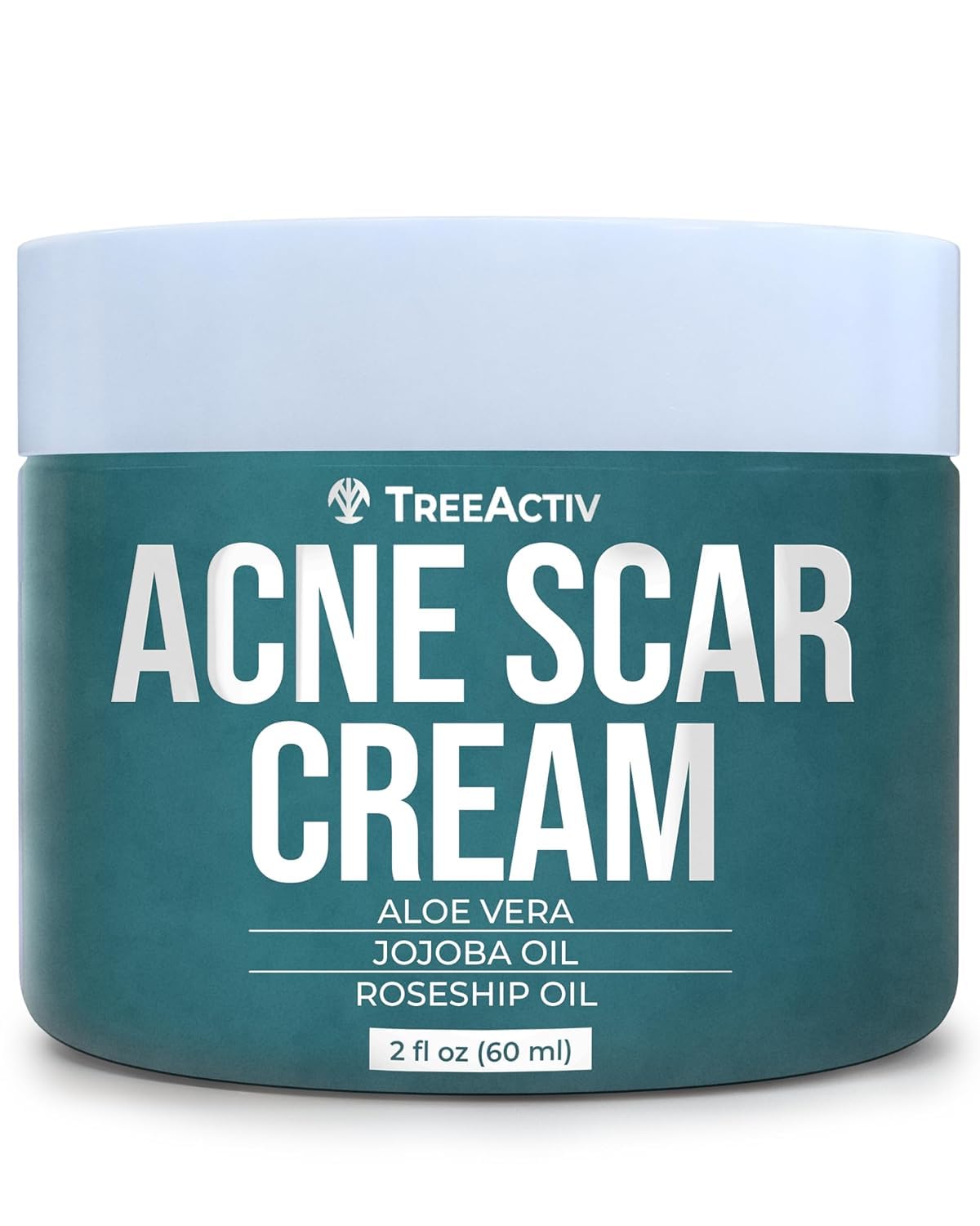 TreeActiv Acne Scar Cream, 2 fl oz, Scar Cream for Face and Dark Spot Remover, Lotion for Stretch Marks and Body, Acne Scar Removal for All Skin Types, 500+ Uses