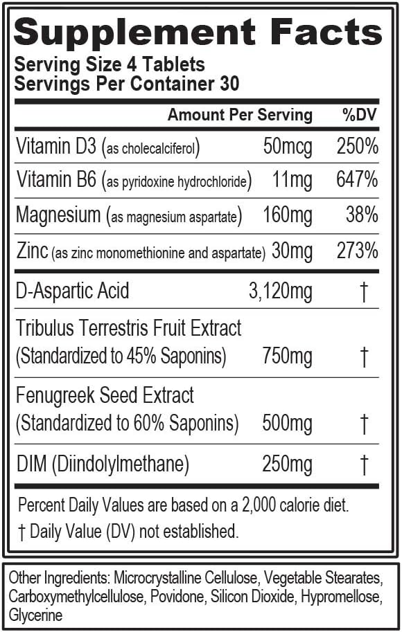 Evlution Nutrition Testosterone Booster for Men, EVLTEST Supports Healthy Testosterone Levels, Hormone Balance, Muscle Strength and Stamina, Boost Performance and Recovery, 120 Tablets (30 Servings) : Health & Household