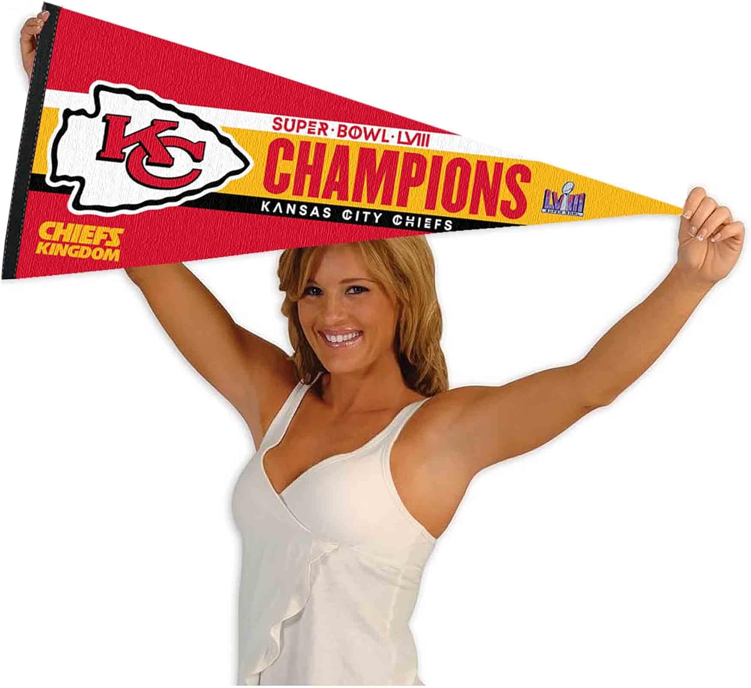 Chiefs Super Bowl 2024 Champions Full Size Large Pennant - Image 4