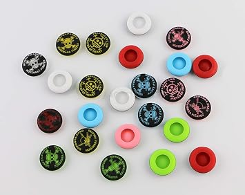 4 in 1 Analog Stick Joystick Rubber Silicone Cap Thumbstick Thumb Grip Cover Case Skin Joystick Grips for PS4 PS3 Xbox One Xbox 360 Controller (2# Pink)