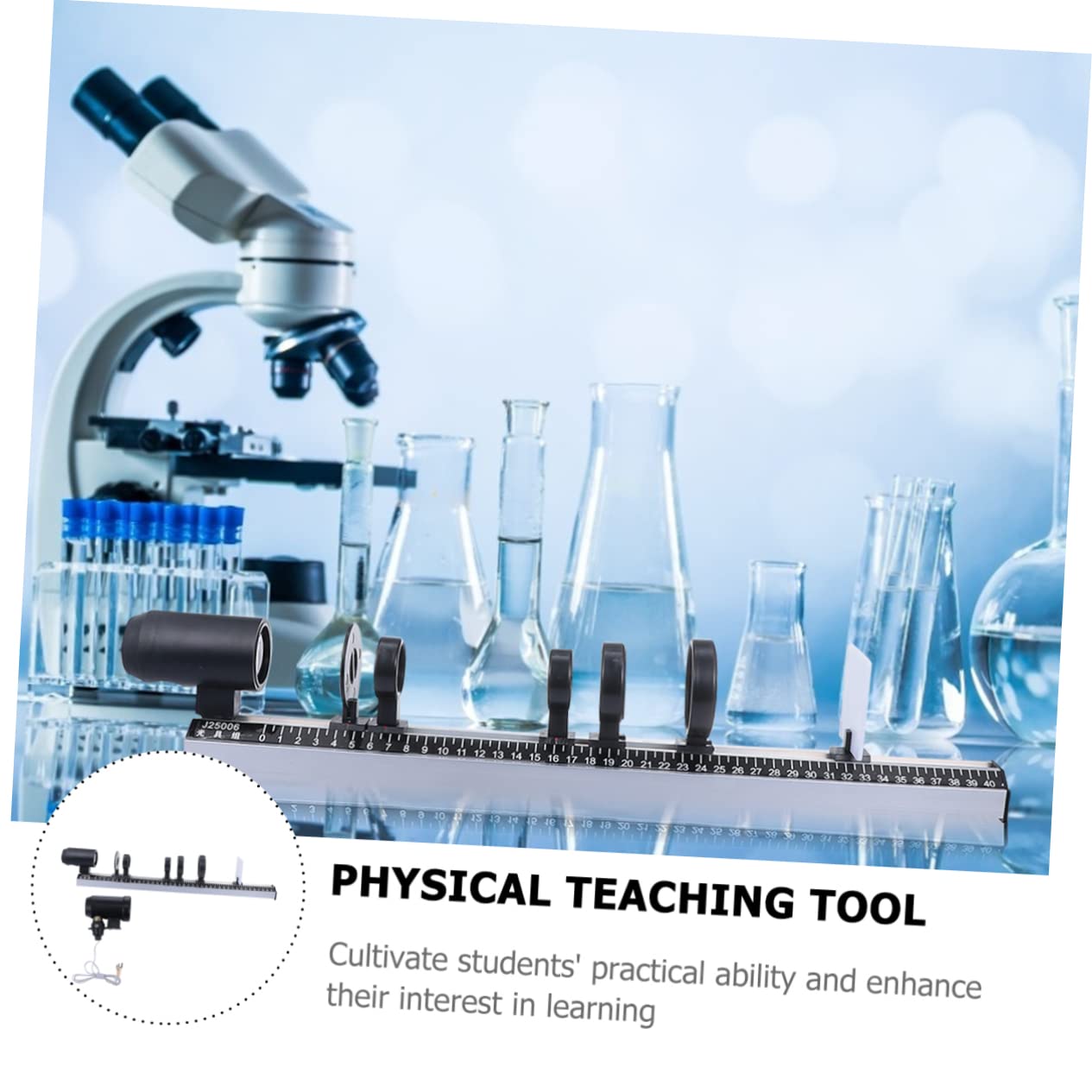 9pcs Optical Teaching Equipment Physics Experiments Concave and Convex Lens Imaging Instruments Safe Support for Classroom Learning and Storage