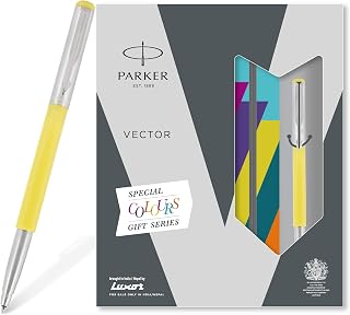 باركر Parker Vector Metallix Chrome Trim Roller Ball Pen And Notebook 19 g