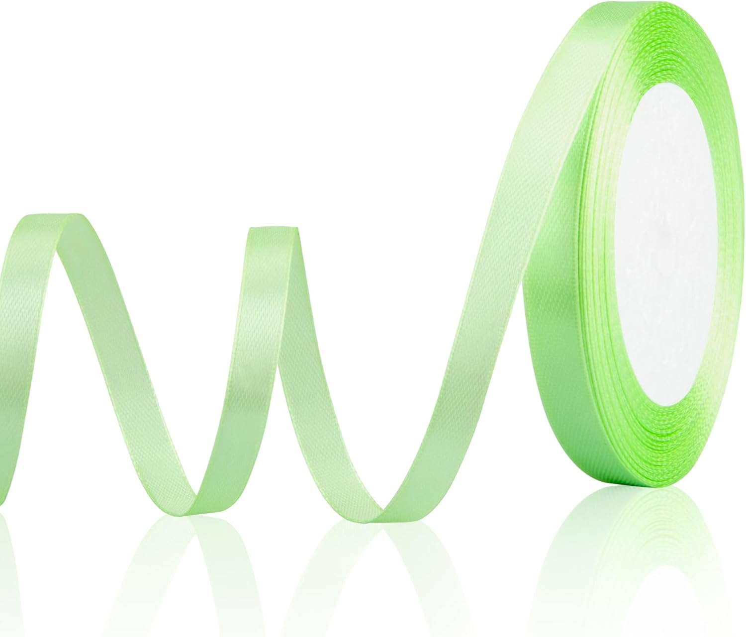Amazon.com: Mint Green Ribbon 3/8 inch 25 Yards Lime Green Fabric Satin ...