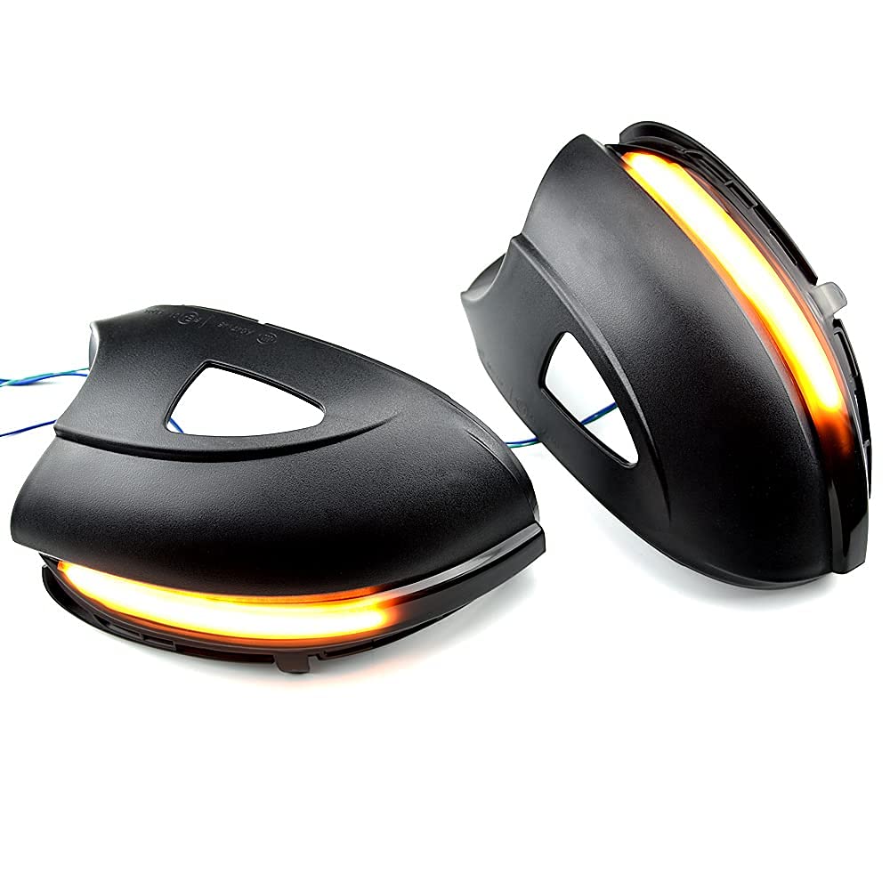 2 pezzi Segnale dinamico a LED sequenziale per specchietto laterale Compatibile con VW Golf MK6 Compatibile con GTI 6 R Line VI R20 Tou-ran con fori