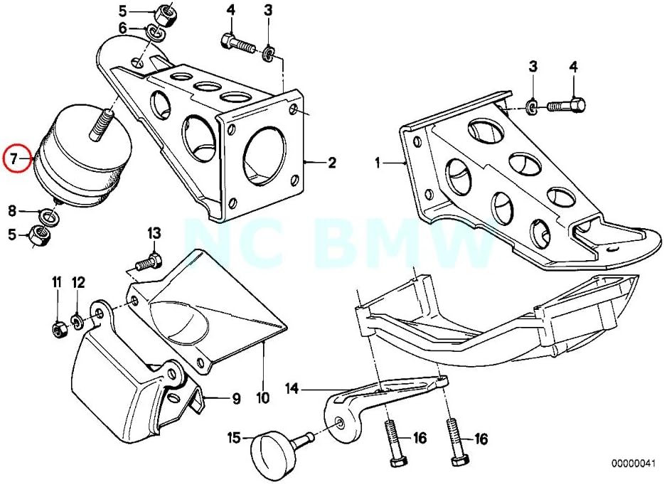 BMW Genuine Rubber Mounting Automotive