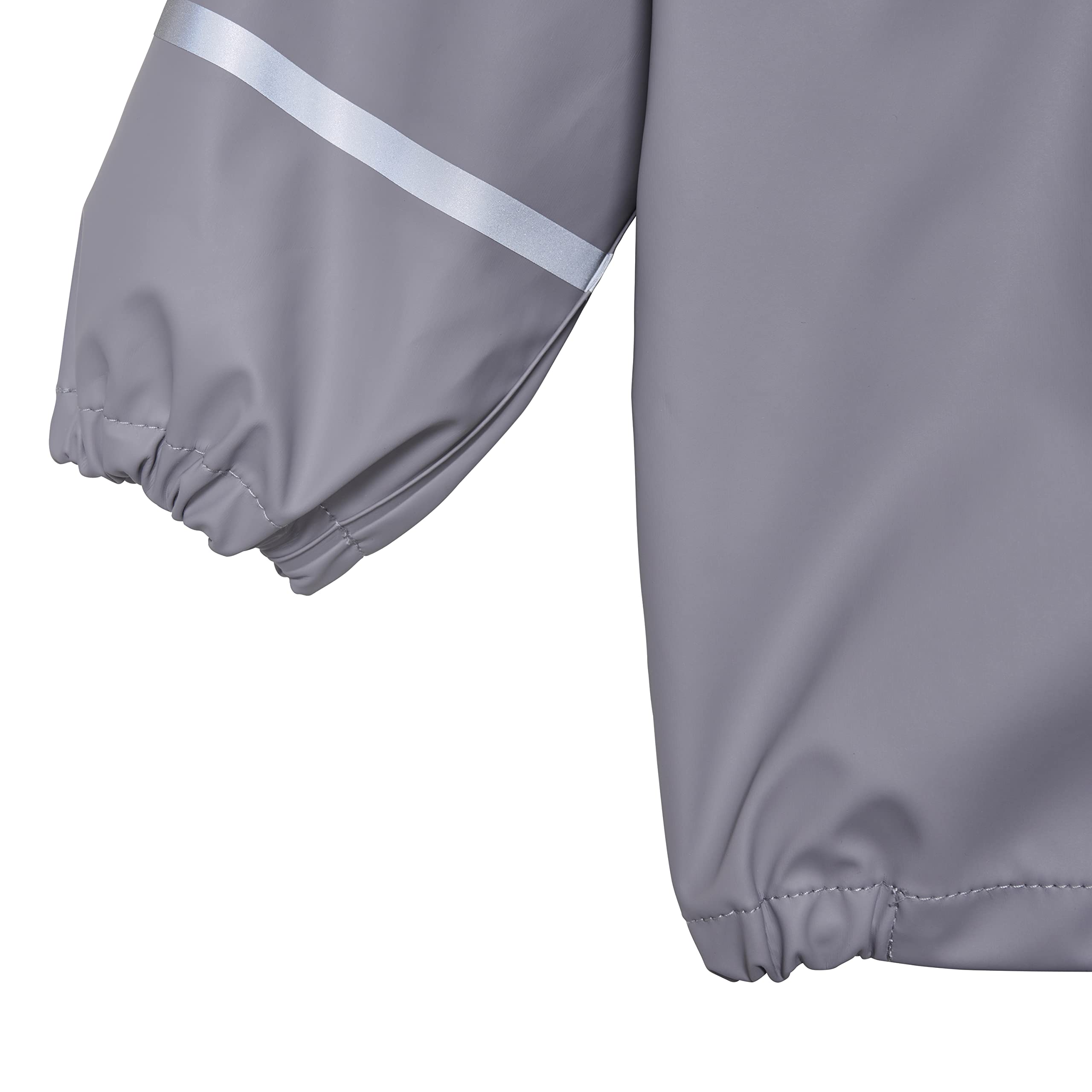 Celavi Unisex Kids Basic Rainwear Set-Recycle PU Rain Jacket, Gull, 100, Gull, 100