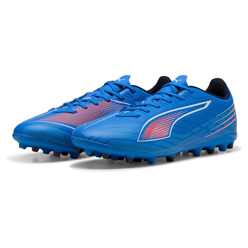 PUMA Unisex Ultra 6 Play Multi-Ground Football Boots, Ultra Blue-PUMA White-Glowing Red, 11.5 UK