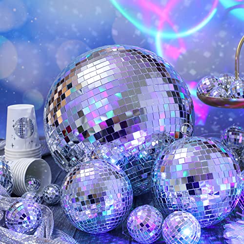 65 Pcs Mirror Disco Balls Ornaments Different Sizes Bulk Reflective Mini Disco Ball Decorations 70S Disco Themed Party Decoration For Christmas Wedding Party Ornaments (12/6/ 4/3.2/2/ 1.2 In) #TOP4