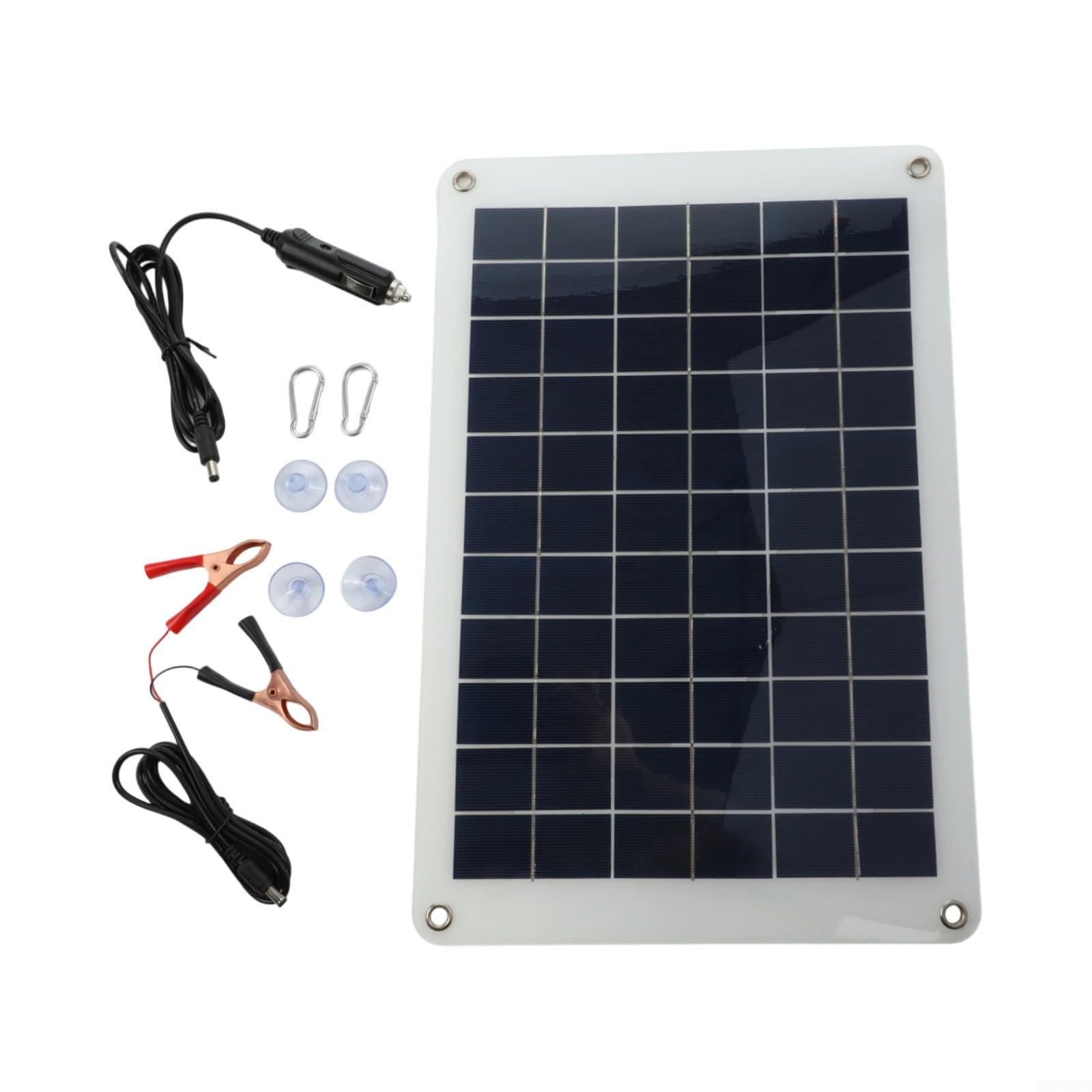Panneau solaire flexible avec double USB et DC5521 pour batterie 12V