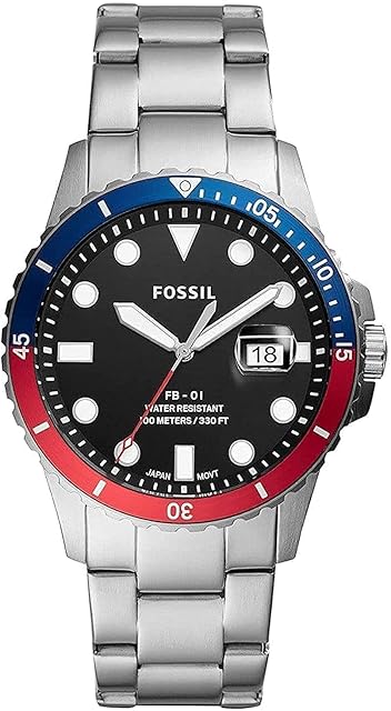 Fossil Męski Fb - 01 Fs5652 Zegarek na Rękę, Czarny/Srebrny, Ø 42 mm