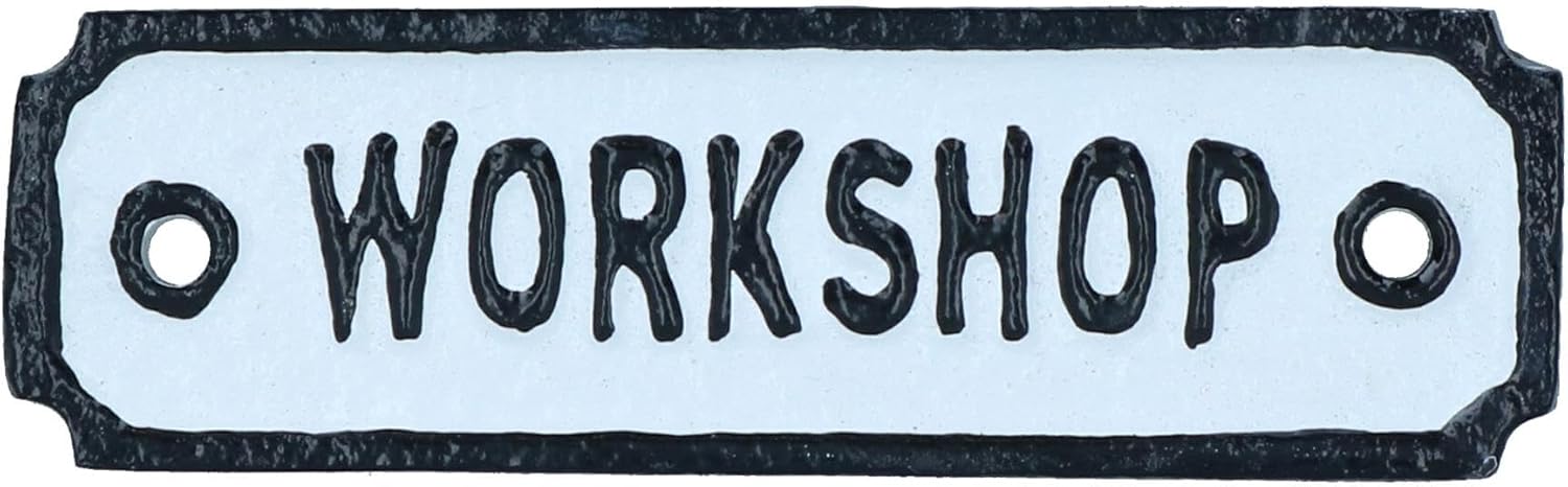AB Tools Workshop Cast Iron Small Sign Plaque Door Wall House Gate Post Shed Garage