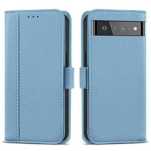 Google Pixel 6a ケース グーグル ピクセル 6a ケース - スマホケース 手帳型 グーグル Pixel 6a カード収納 スタンド機能 携帯カバー マグネット式 高級PUレザー TPU素材 耐衝撃 ストラップホール付き Google ピクセル 6a ケース 財布型 軽量 着脱しやすい 肌触り良い 放熱性 落ち着いた色 ハンドメイド 気質 エレガント美しい かわいい おしゃれ シンプル 防水 人気 上品 韓国 ノート型 サフィアーノ ブルー