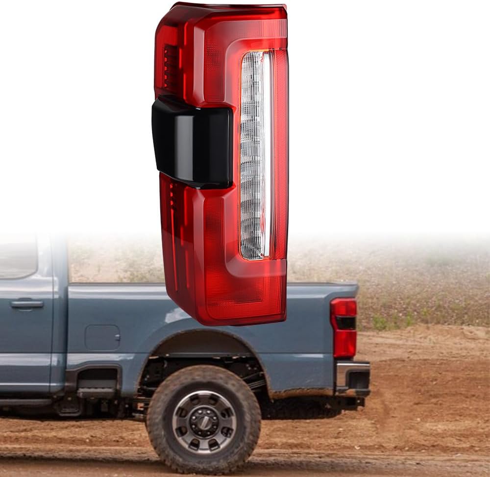 Astra Depot LED+Halogen Reverse Brake Running Tail Lamp Assembly Compatible for 2023-2024 Ford F250 F350 Super Duty XL XLT King Ranch Lariat with Blind Spot Driver Side FO2800294, PC3Z13405B