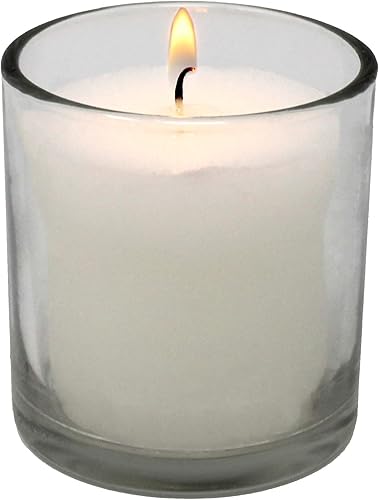 Miniatura 7 de Velas votivas blancas en tarro de vidrio transparente de 24 horas de tiempo de combustión decorativas de 1 día sin perfume para centros de mesa de