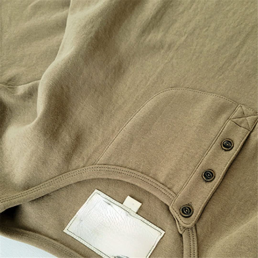 Maglietta da uomo Henley Collar Maniche corte Bottone Tees Shirt