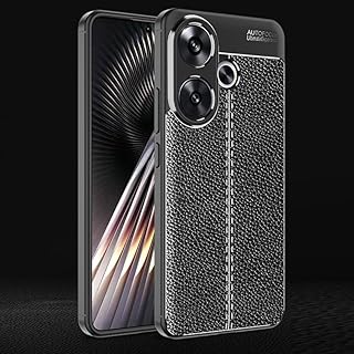 جراب خلفي من السيليكون ديزاين 2 مقاوم للصدمات ويحمي الكاميرا متوافق مع ريدمي تيربو 3 / بوكو F6 اسود