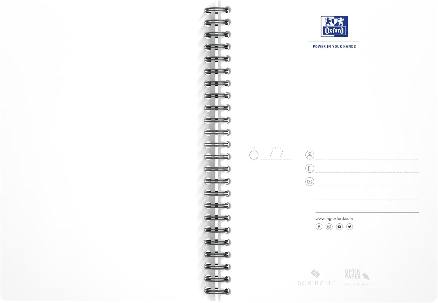 Oxford Pack of 5 Essentials Notebooks A5 180 Pages Large Squared Seyès Spiral Binding Card Cover Assorted Colours