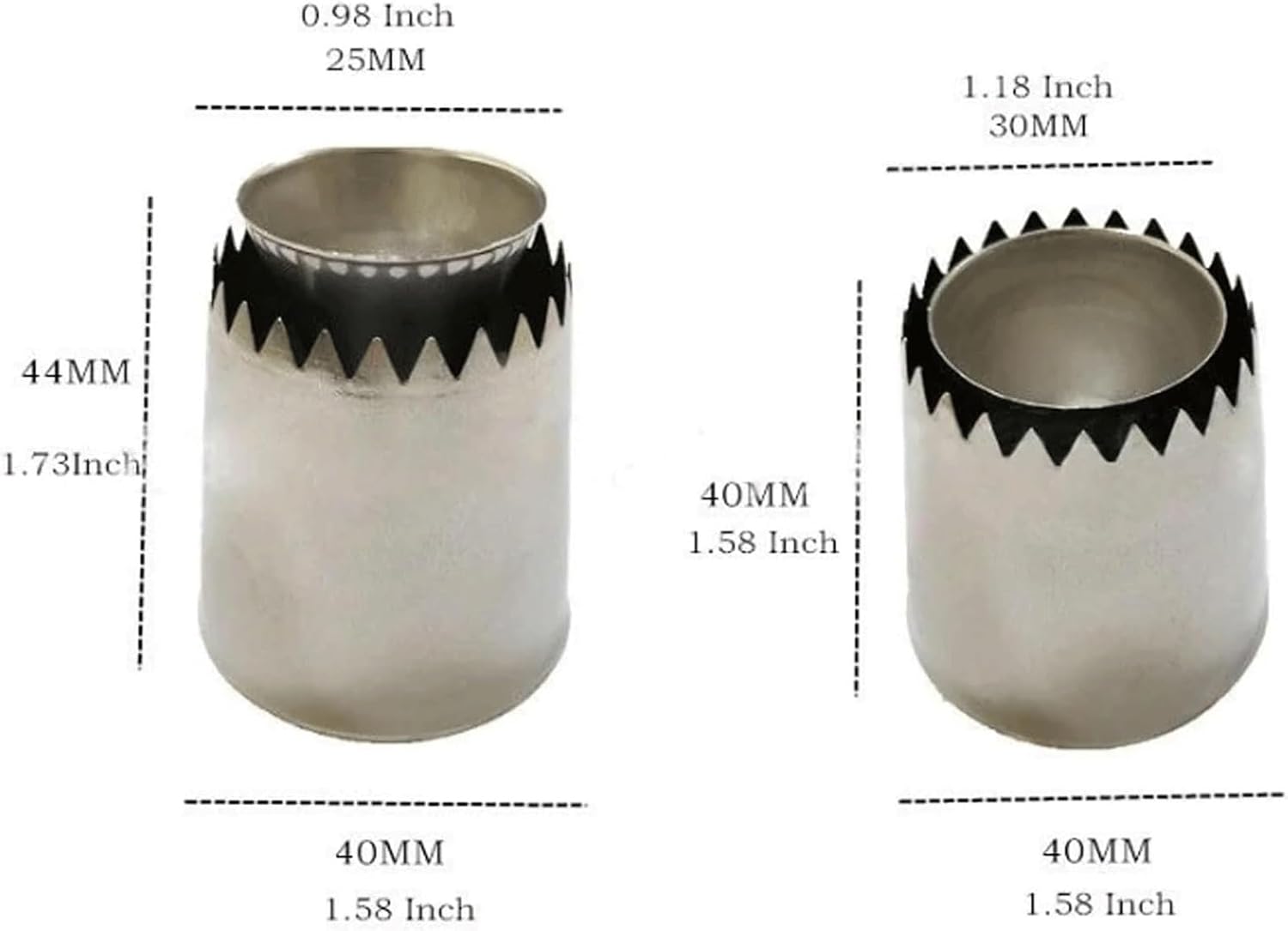 Piping Tips Cookie Pastry Nozzles Icing Tips Nozzles Stainless Steel Pastry Tips Pastry Tube Icing Frosting Nozzles Decorating Tips(B)