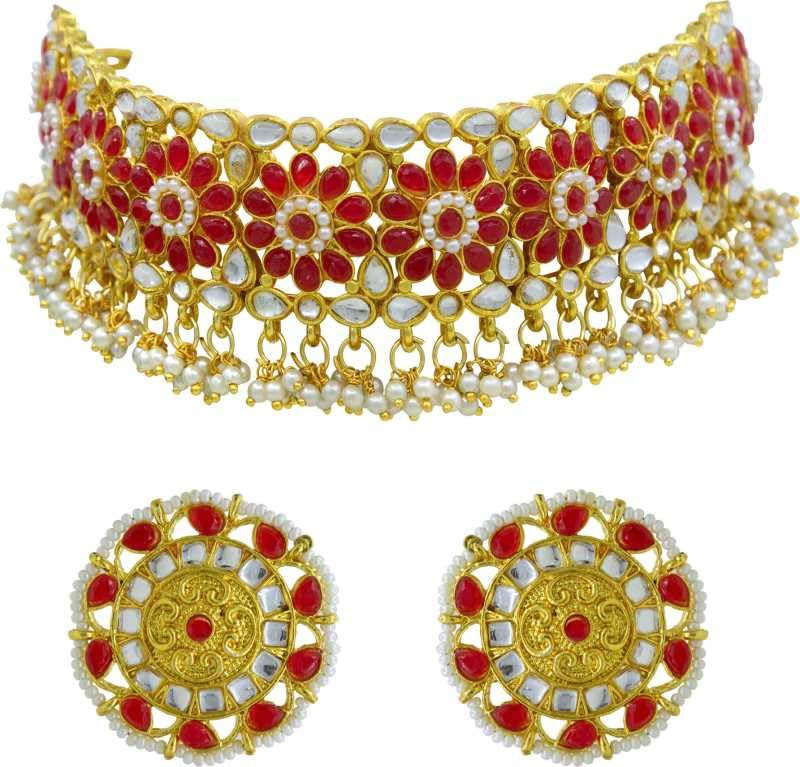 See full amazon price history chart for SAIYONI Gold Plated Floral Traditional Design Kundan Stone & Pearl Work Choker Necklace With Earring Jewellery Set For Womens SAIYONI Gold Plated Floral Traditional Design Kundan Stone & Pearl Work Choker Necklace With Earring Jewellery Set For Womens (B08Q4BB1SF) Amazon Price History, Amazon Price Tracker