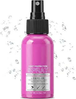 Heat Protection Spray for Hair,Leave-In Moisturizing Hair Heat Protectant Spray for Heat Styling,Coloring,Protection,Reduces Frizz,Hair Mist with Argan Oil,2.64 Fl Oz