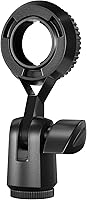 Vista 1 de Condenser Microphone Holder Standard Interface Thread Compatible with Stand Devices With 3/8 Conversion Nut Short Video Mic Clip Ferrule For