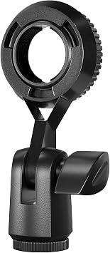 Condenser Microphone Holder Standard Interface Thread Compatible with Stand Devices With 3/8 Conversion Nut Short Video Mic Clip Ferrule For 0.9-inch Portable Shockproof Microphone Stands