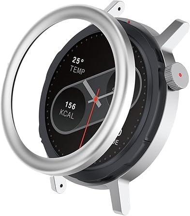 Watch Bezel for CMF by Nothing Watch Pro 2 SmartWatch,UYRUREL Stainless Steel Scratch Resistant Rounded Corners Bezel,Careful Protection,with Screen Protector,Silvery