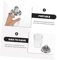 Vista 6 de Exprimidor manual de acero inoxidable, exprimidor de mano, exprimidor de cítricos, fácil de limpiar para la familia