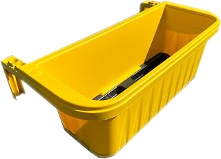 Apollo Exports International Maceta de barandilla Ajustable de 20 Pulgadas, Color Amarillo