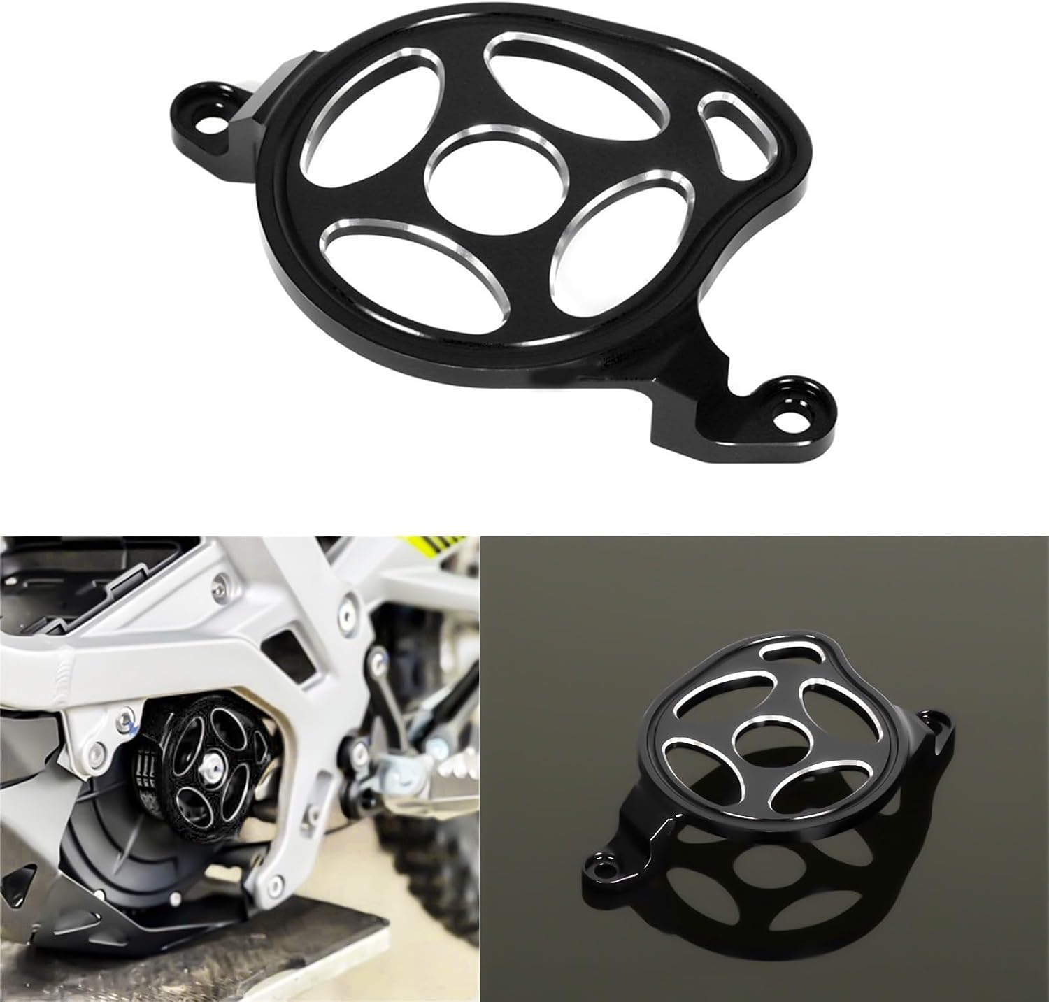 Belt Pulley Primary Guard Compatible with Surron Light Bee X/Light Bee S, Segway X160/ Segway X260 CNC Electric Dirt Bike Ebike Engine Case Saver Cover Accessories(Black)