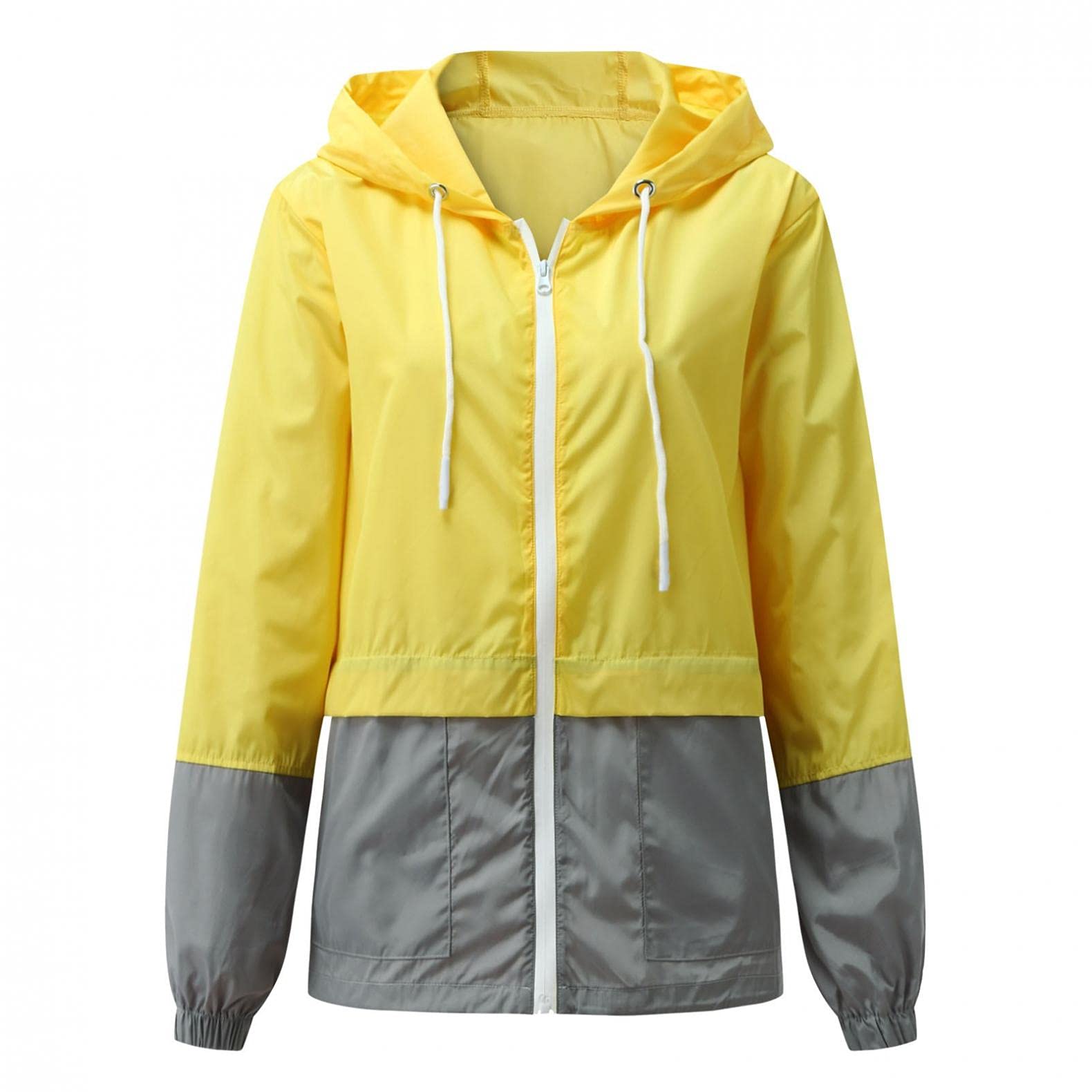 Women Raincoat Packable Lightweight Waterproof Rain Jacket Outdoor Hooded Windbreaker Outerwear Coats