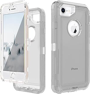 CELULARTE Funda Compatible iPhone 6/7/8 Plus Uso Rudo Anti Shock 3 en 1 360 Cuerpo Completo (Negro, iPhone 678 Plus)