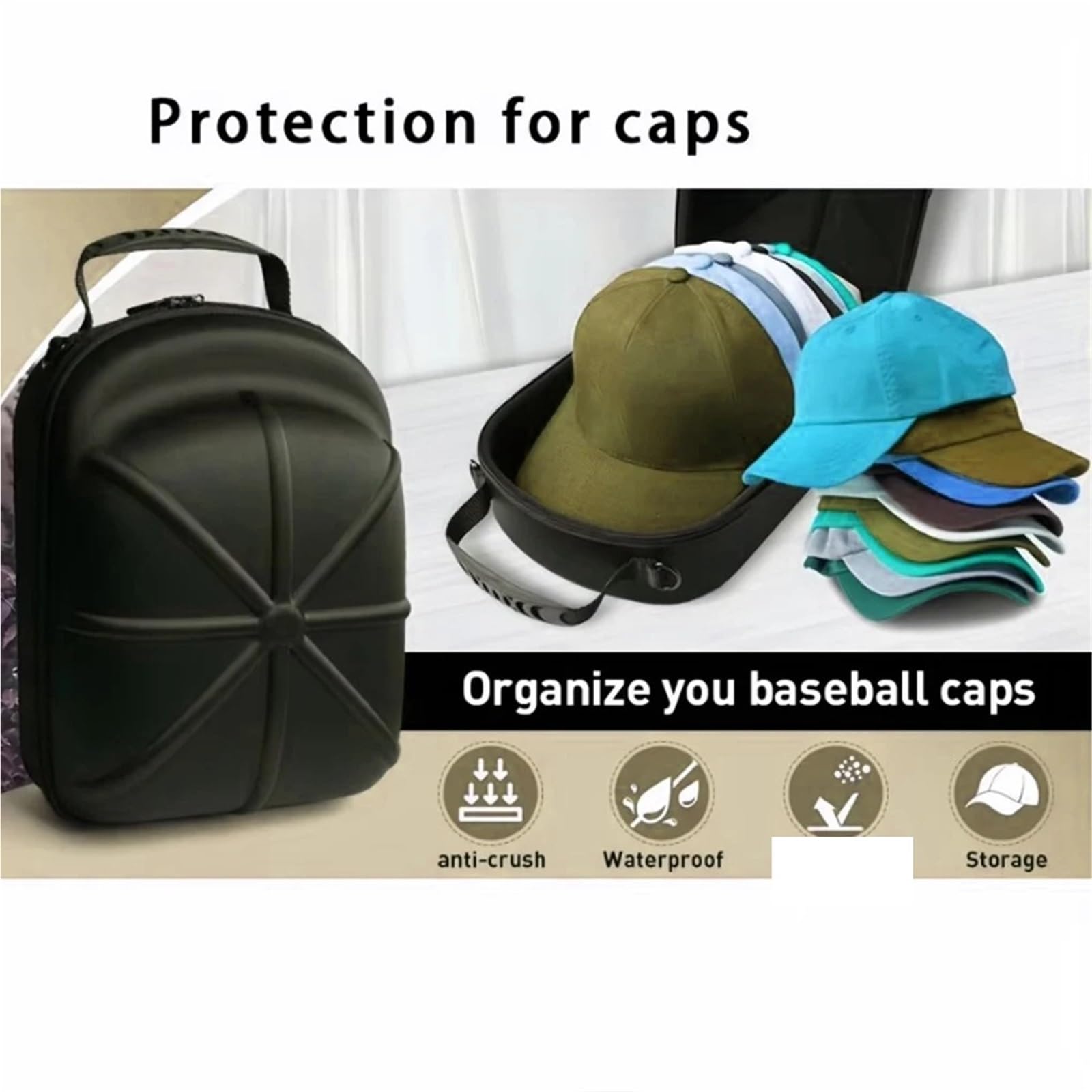 Custodia Rigida Per Berretto Custodia portatile for riporre i cappucci | Cappello a conchiglia rigida Cappello da viaggio for esterno Cappello protettivo Custodia