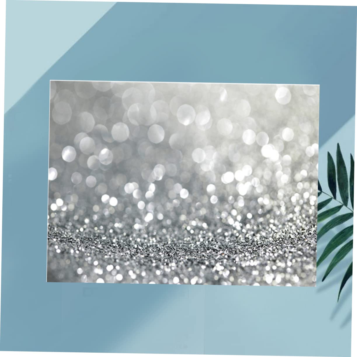 HOMSFOU 1pezzi Fotografia Fondale Decorativo Argento Per Eventi e Servizi Fotografici Per Amatori e Professionisti Resistente e Facile Da Utilizzare Per Feste e Riprese Video