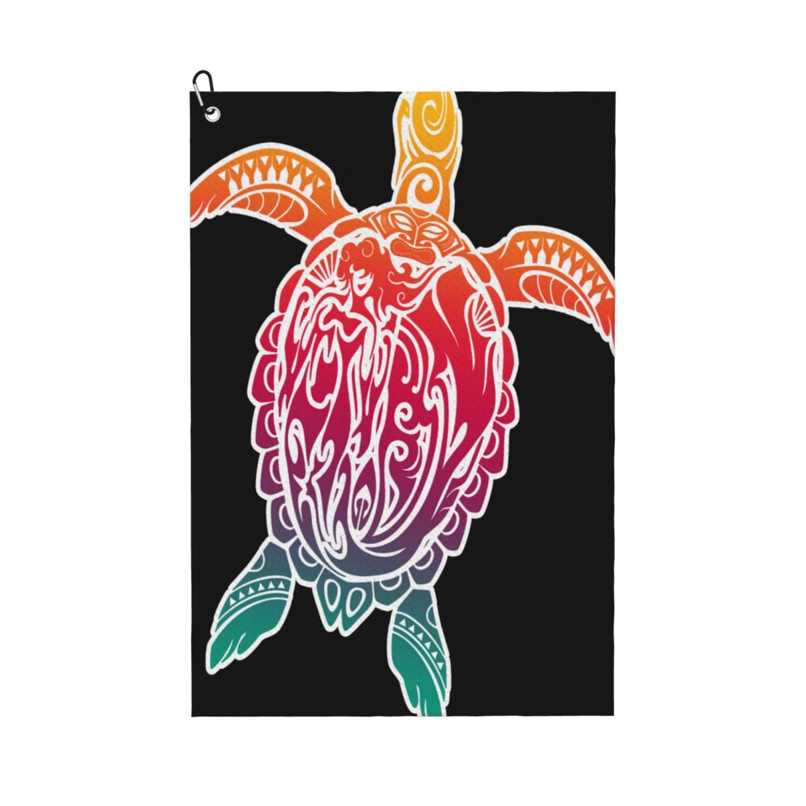 Oudrspo Hawaiian Honu Sea Turtle Ultra Fine Fiber Golf Towel with Mountain Buckle, Golf Cleaning Towel