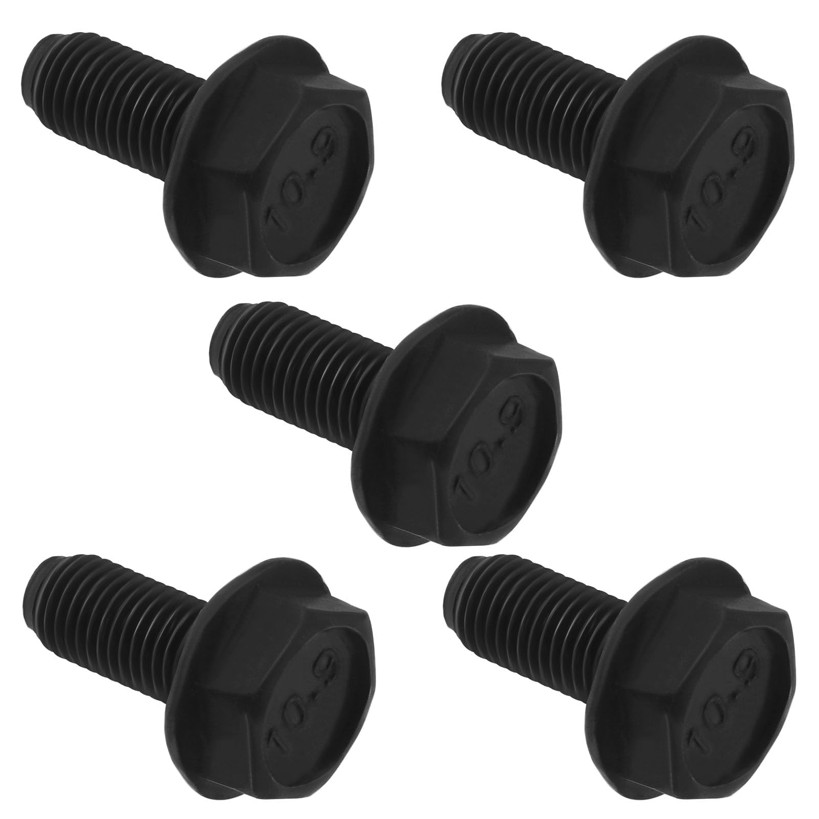 5pcs M8x18mm Black Crank Arm Bolts - Suitable for Mountain and Road Bikes, Ideal for Crankset and Bottom Bracket Repairs